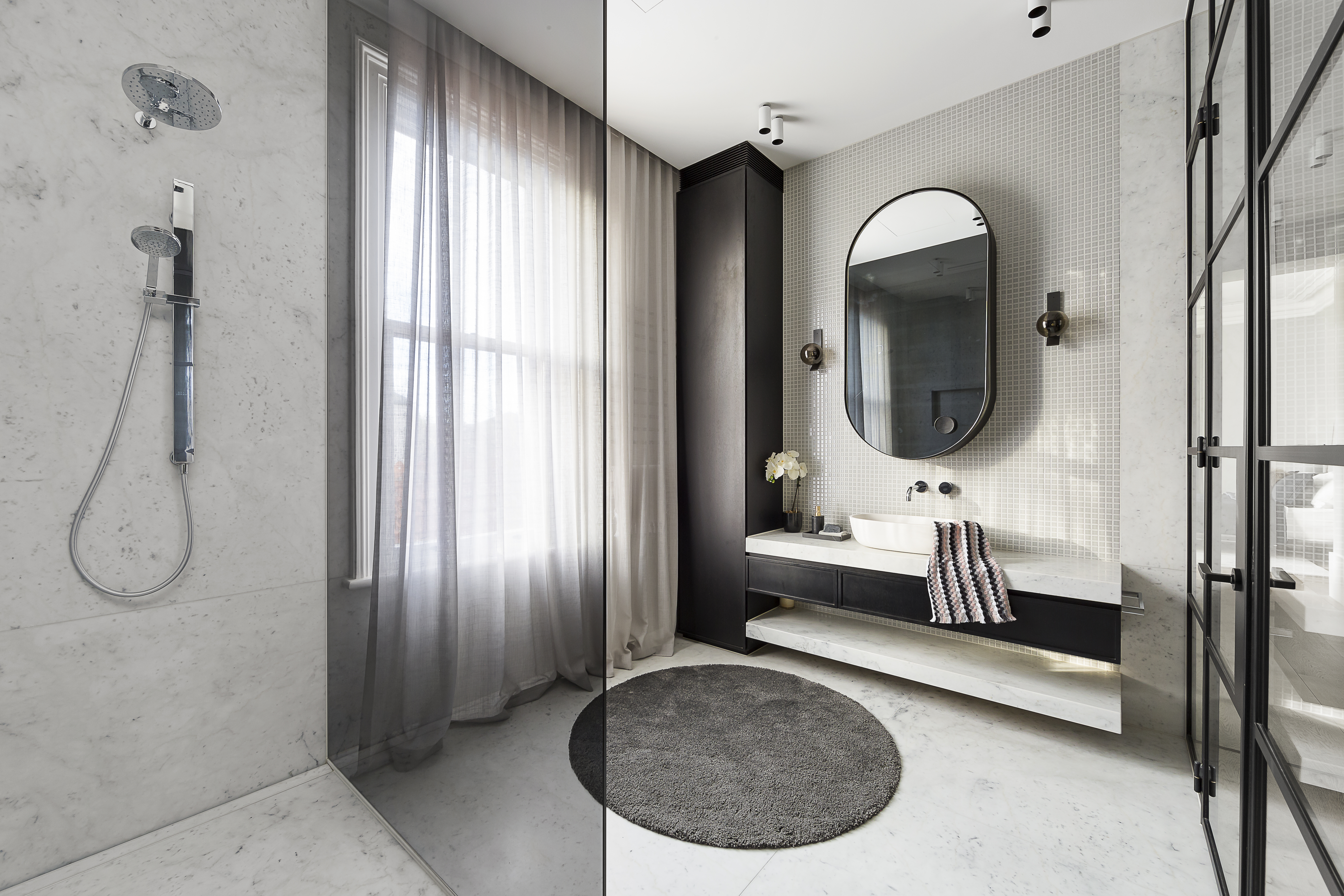 Spa-inspired bathroom with soaking tub